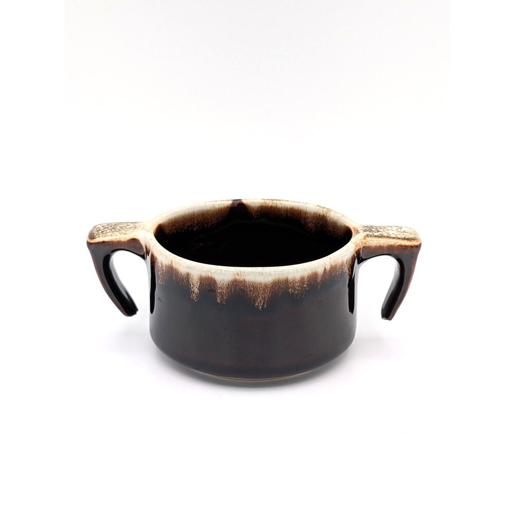 Vintage Pfaltzgraff Gourmet Brown Open Sugar Bowl #22 MCM Brown Drip Stoneware